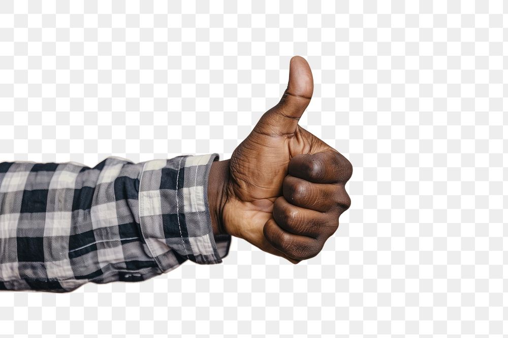 PNG Thumbs up gesture approval