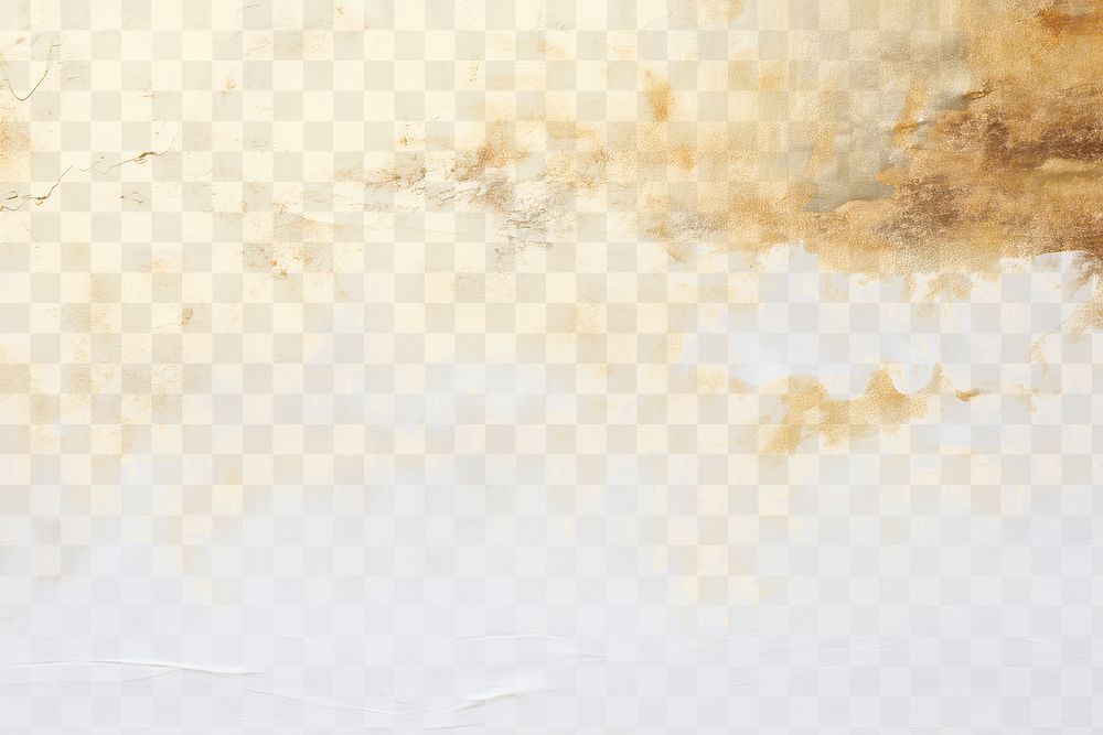 Golden abstract png paint texture overlay, transparent background