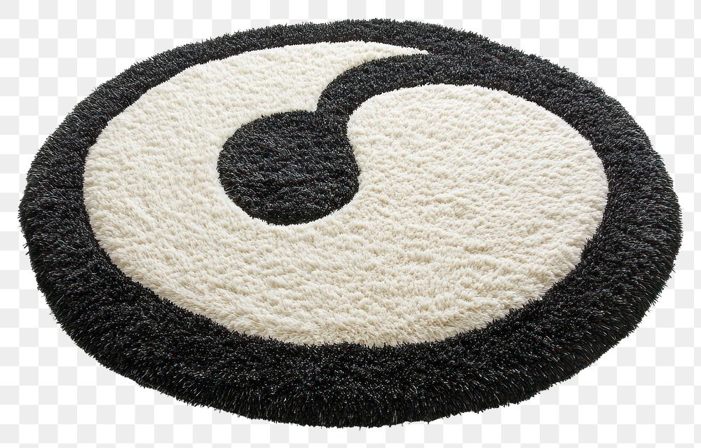 PNG Modern circular yin yang rug