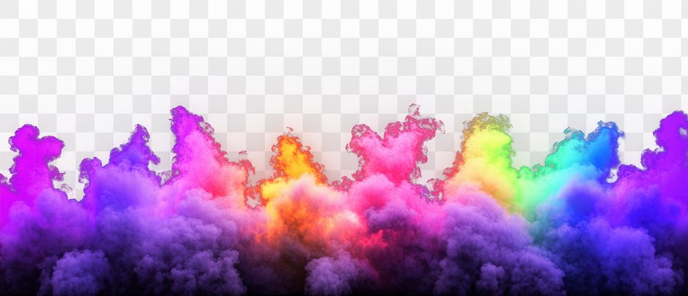 PNG Vibrant colorful smoke explosion art