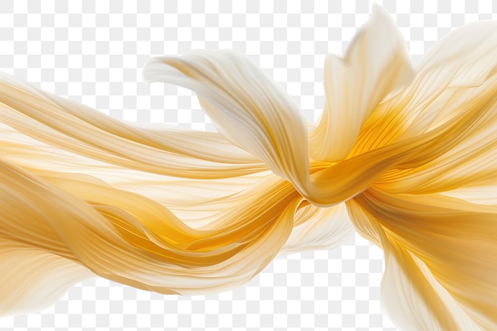 PNG Abstract flowing yellow fabric art