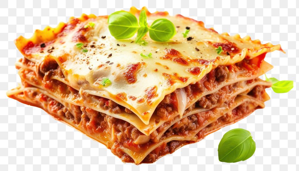 PNG Lasagna pasta food white background.