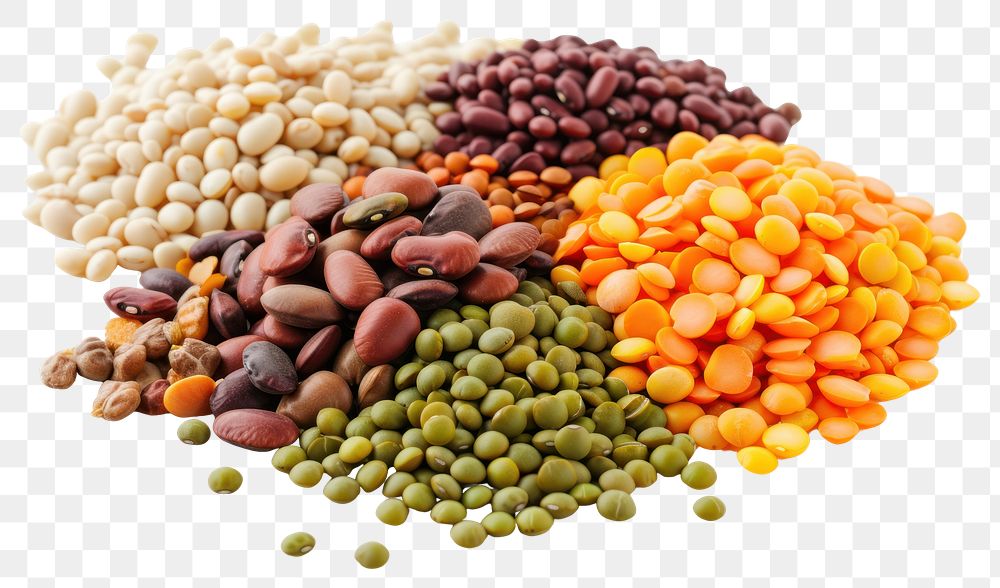 PNG Lentils beans vegetable food white background.