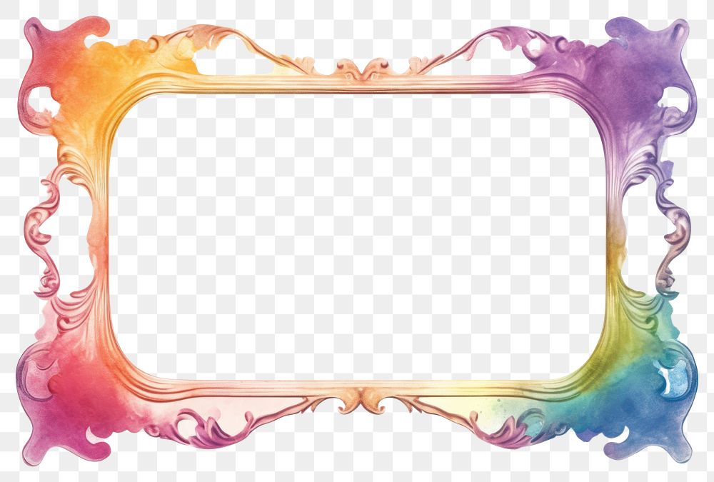 PNG Vintage frame of rainbow backgrounds paper 