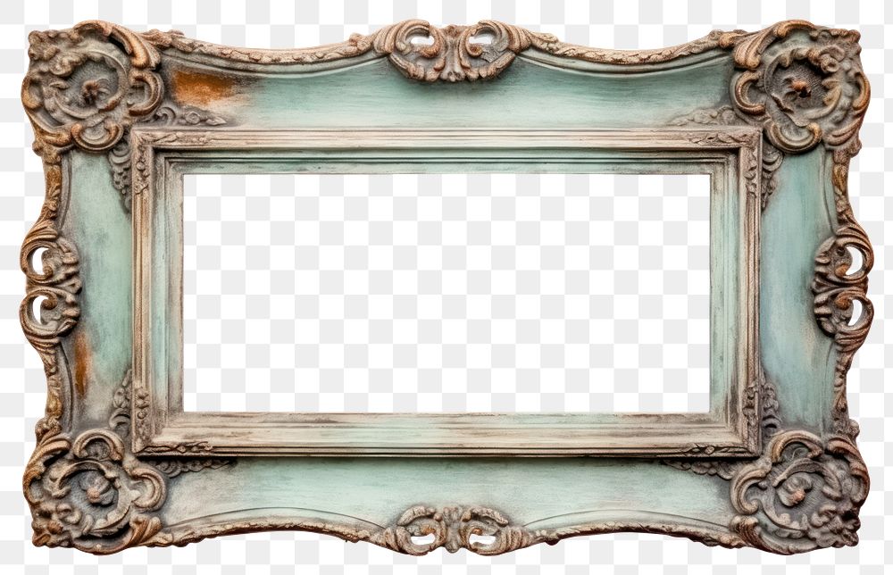 PNG Vintage frame of wood white background architecture rectangle.