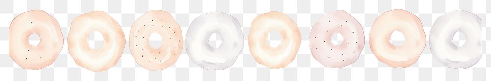 PNG Donuts as divider watercolor confectionery sweets bread.