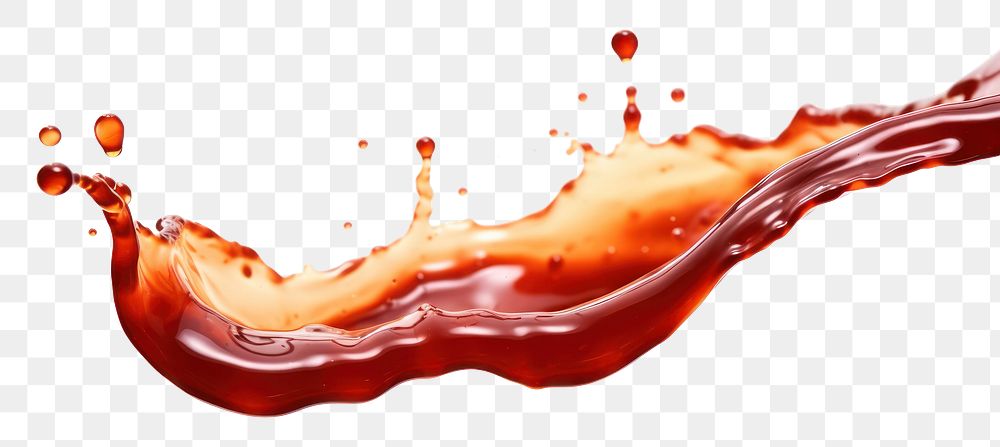 PNG Photo of flying sauce red white background refreshment.