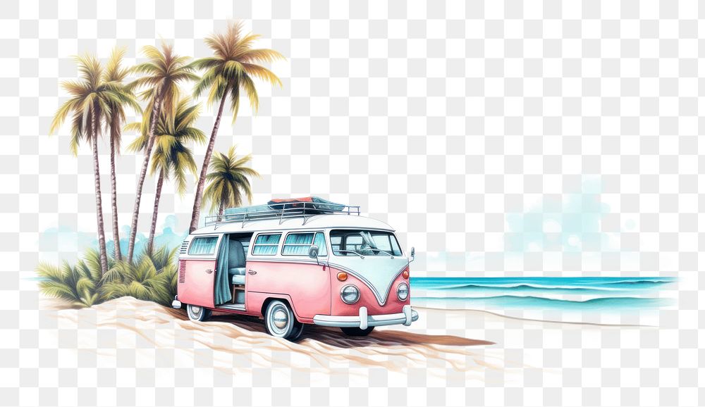 PNG Beach travel vehicle drawing car. 