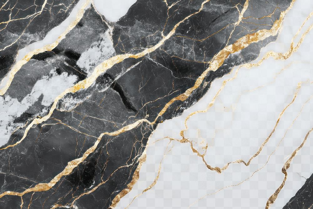 PNG Black and white marble background black veins.