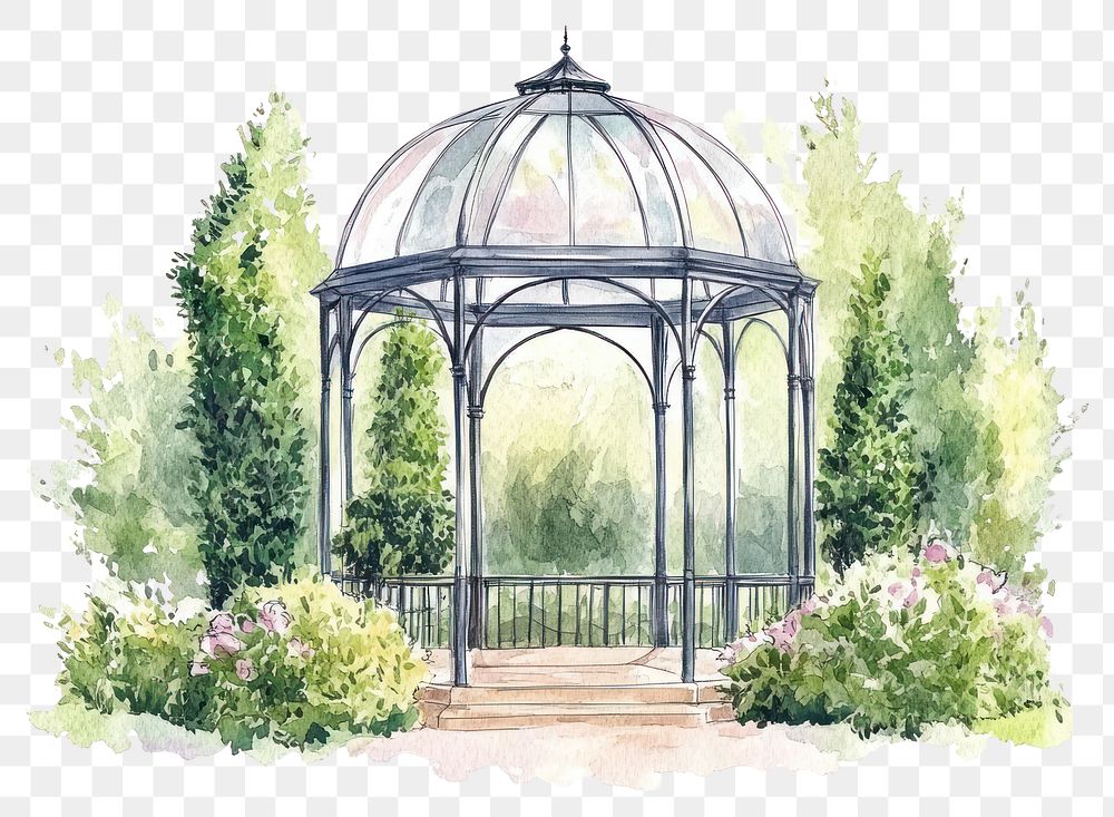 PNG Gazebos garden gazebo illustration.