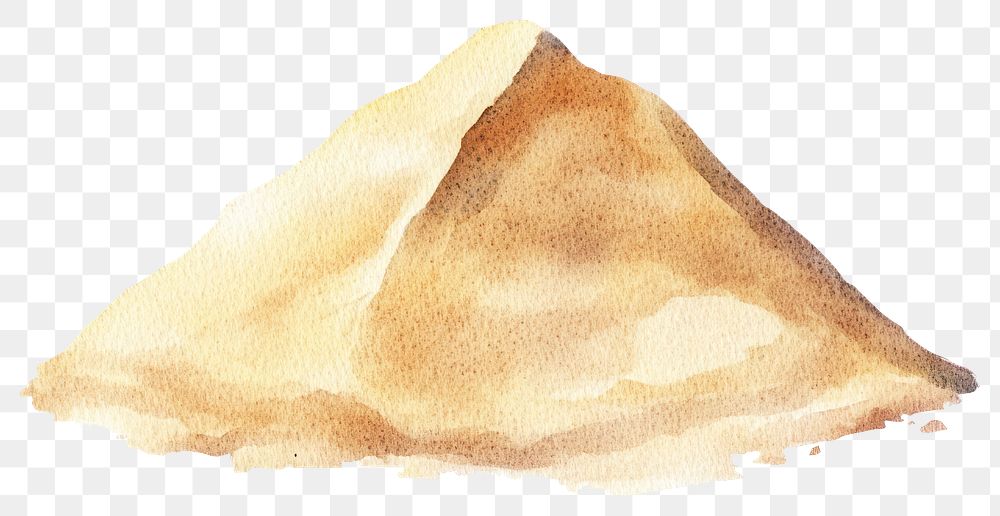 PNG Pile of sand illustration watercolor pyramid.