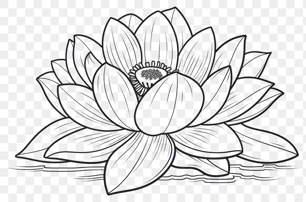 PNG Lotus flower art illustration.