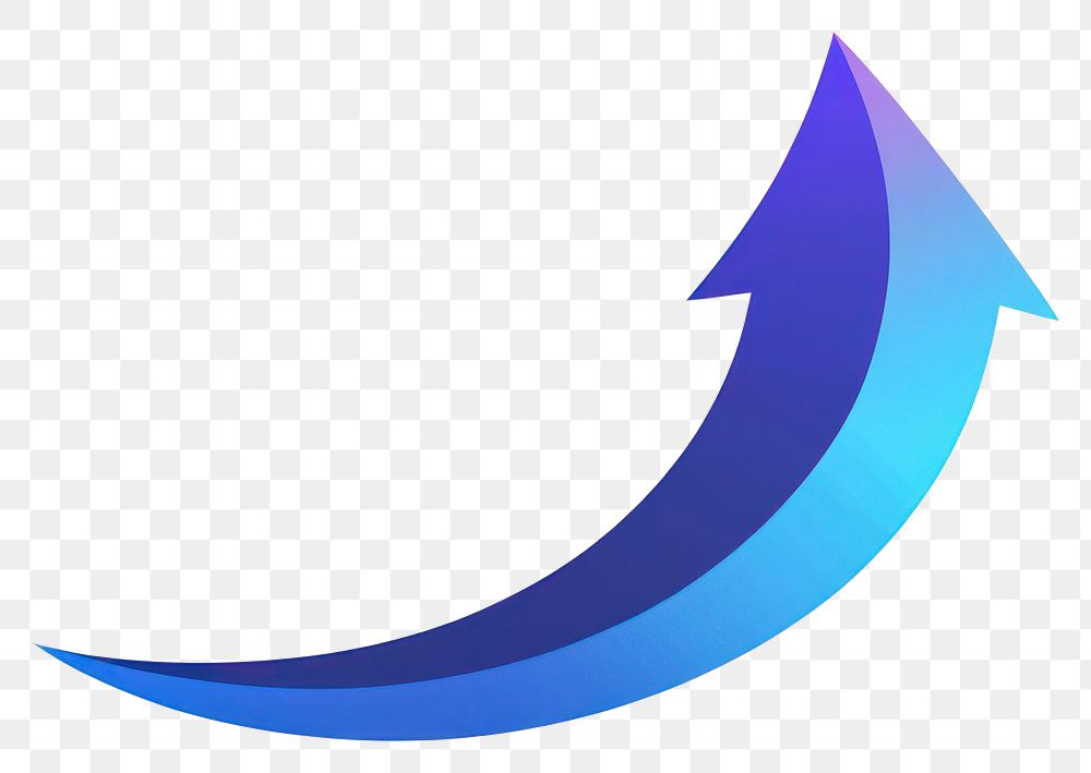 PNG Blue gradient curve arrow astronomy indicator outdoors.