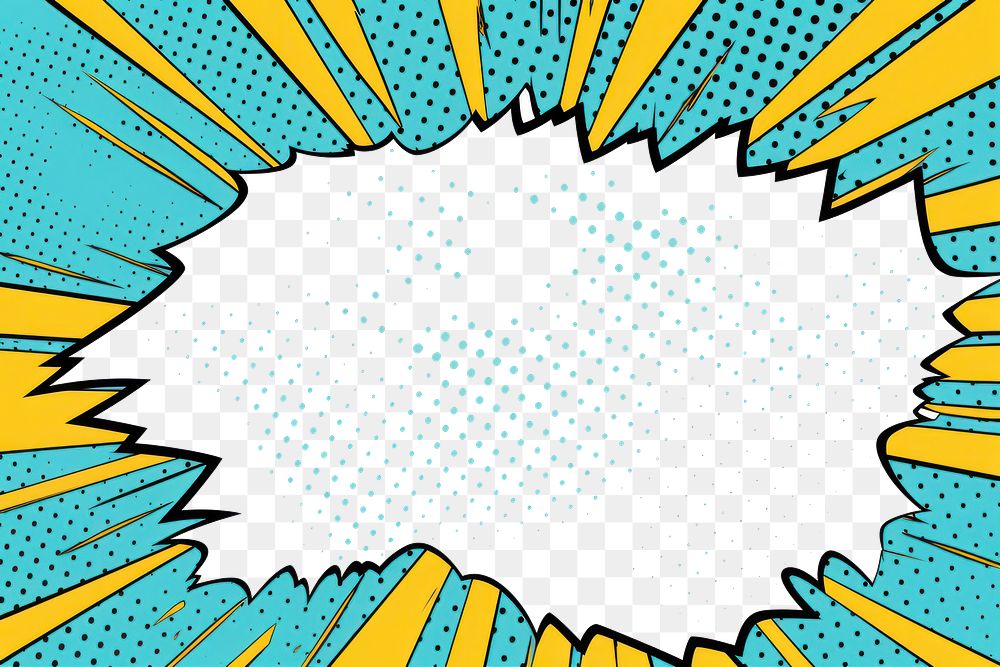 PNG Vibrant comic book explosion background