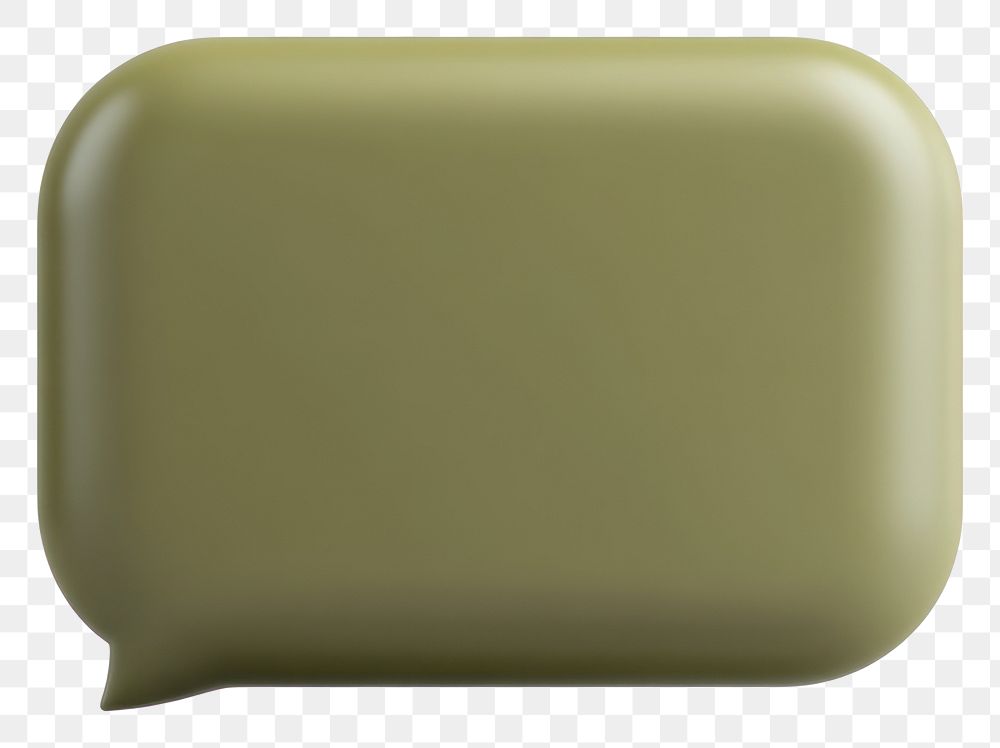 PNG Olive-drab long rectangle shape illustration speech bubble.