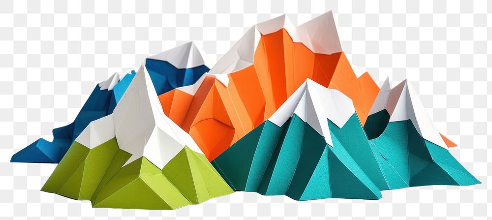 PNG Mountian paper origami craft.