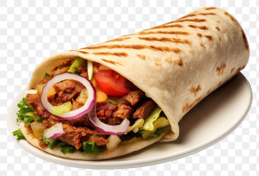 PNG Shawarma sandwich bread food white background.