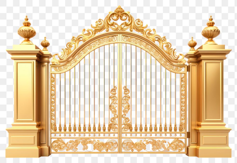 PNG Gold gate white background architecture protection. 