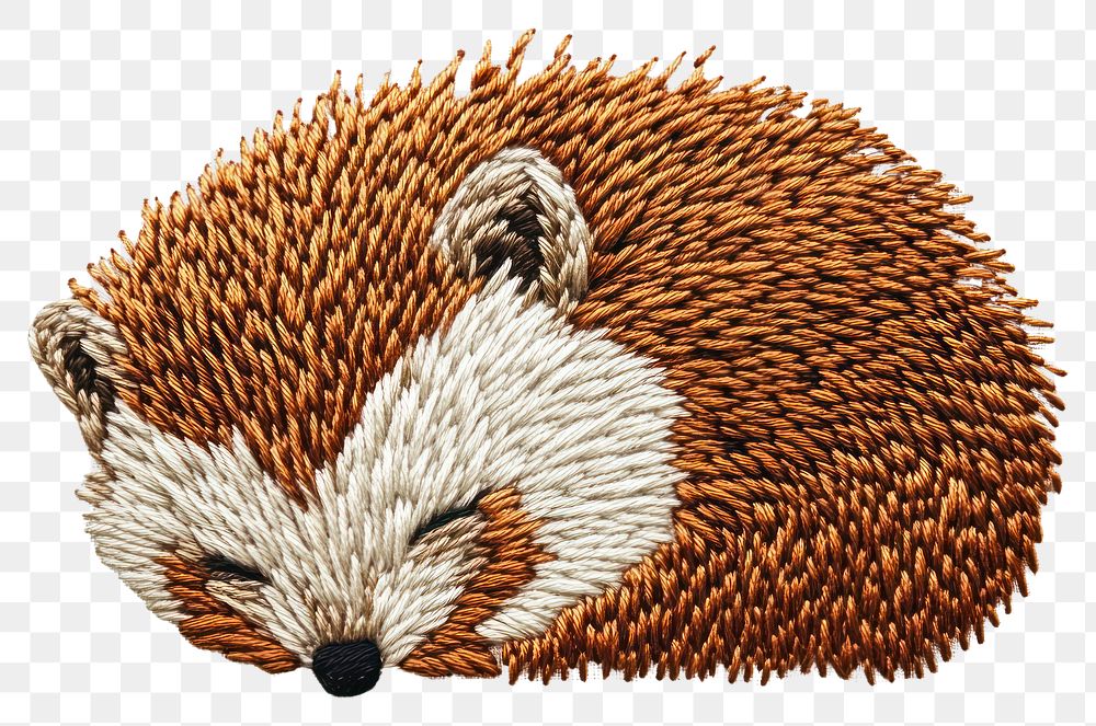 PNG Hedgehog embroidery needlework handmade.