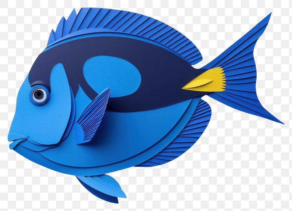 PNG Royal blue tang animal fish white background.