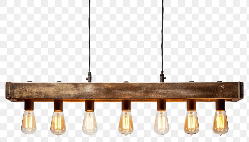 PNG Chandelier hanging lamp wood. 