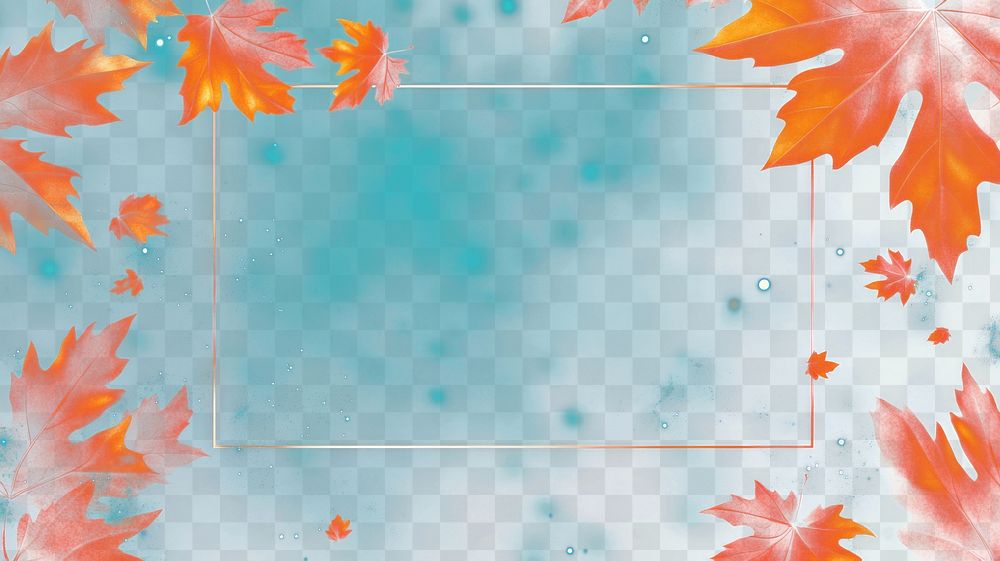 PNG Background with winter glass ice cold and wide rectangular frame leaves leaf illustration.