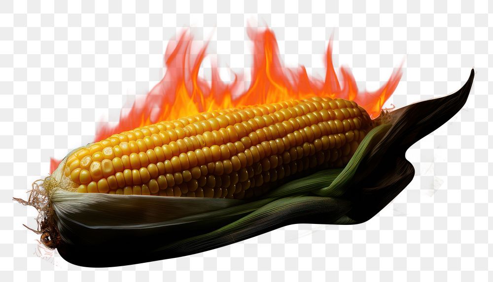 PNG Corn fire plant flame.