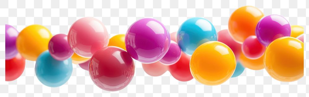 PNG Toy balls border floating spheres confectionery.