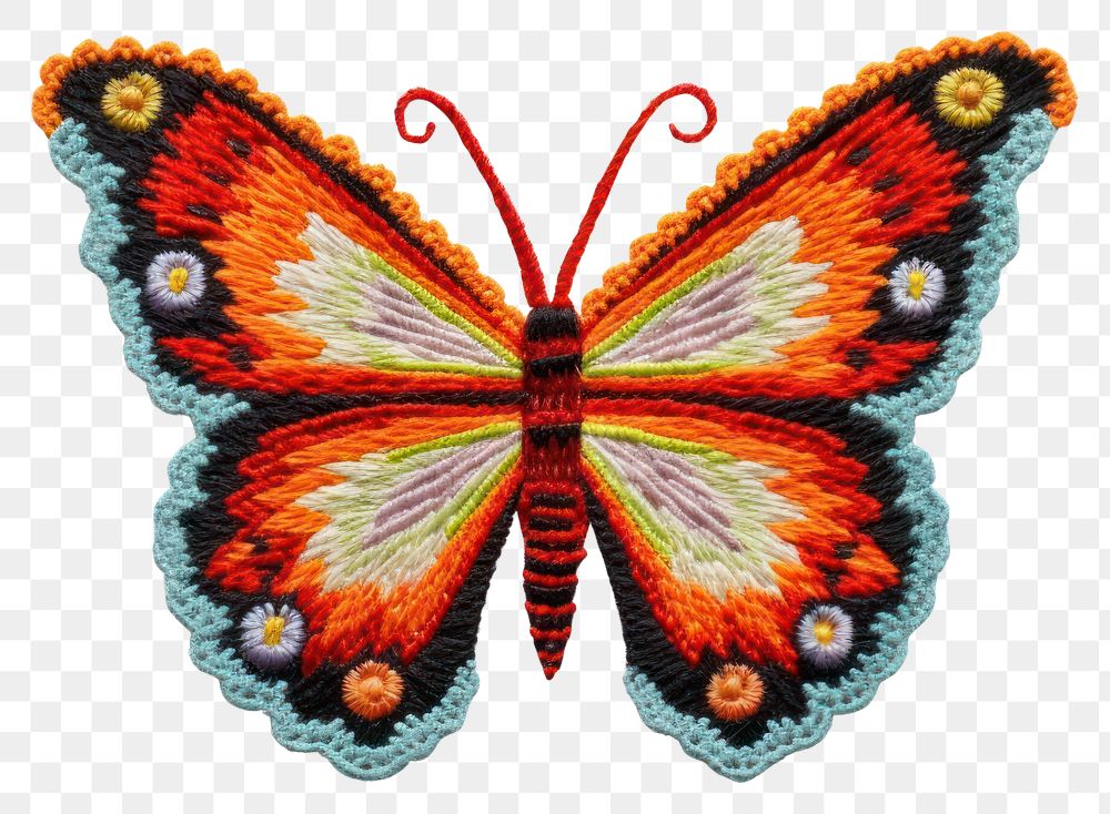 PNG Punch needle Embroider butterfly pattern art accessories.