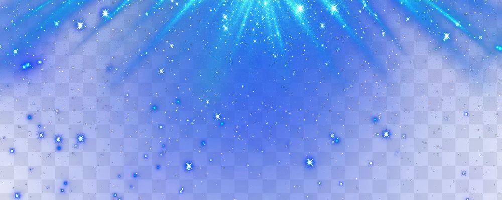 PNG Blue background with stars and glowing light rays illustration shining starry.