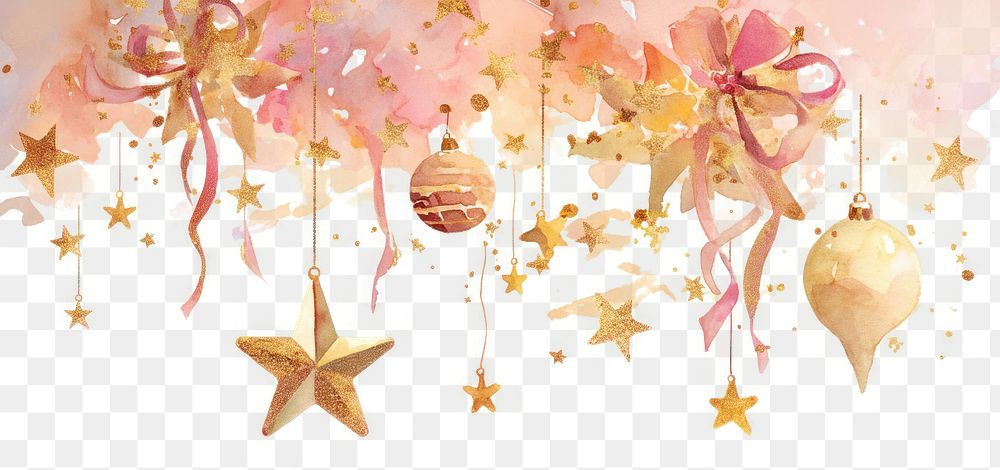 PNG Pink shooting star illustration watercolor background.