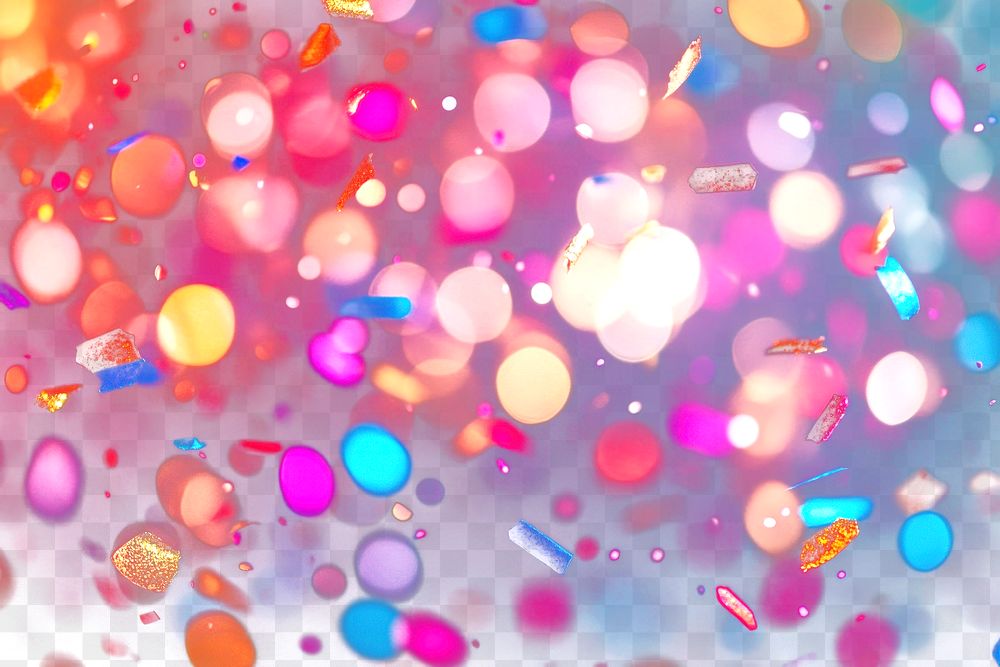 PNG Colorful Floating Confetti confetti background colorful.