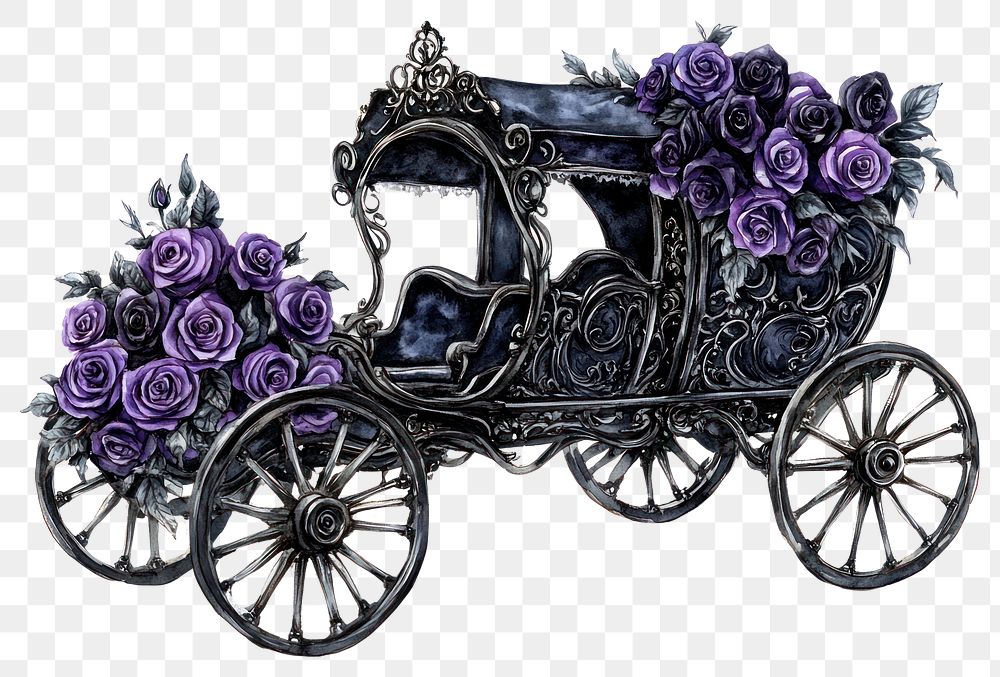 PNG Gothic Carriage carriage illustration vehicle.