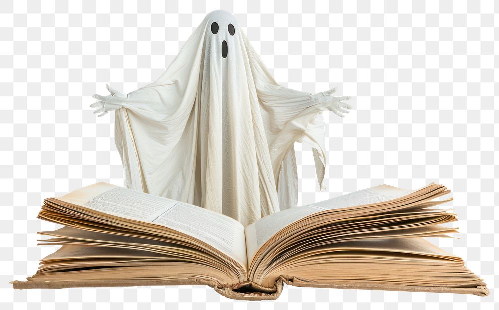 PNG GHOST book reading ghost.