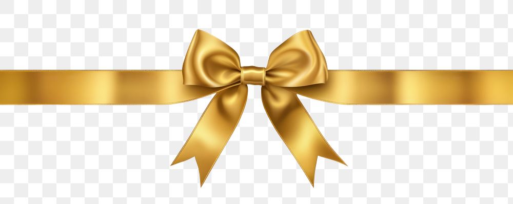 PNG Gold bow with ribbon illustration accessories celebration.