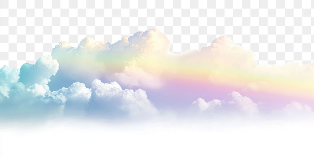 PNG Evening pastel sky rainbow clouds background.