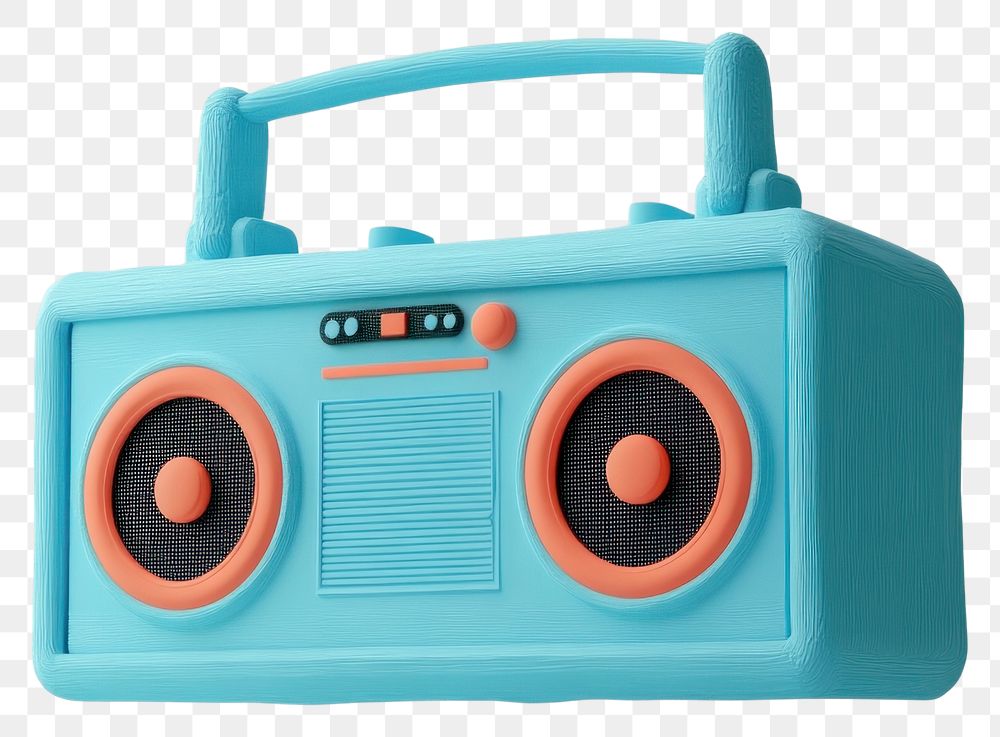 PNG Chubby boombox illustration background floating.