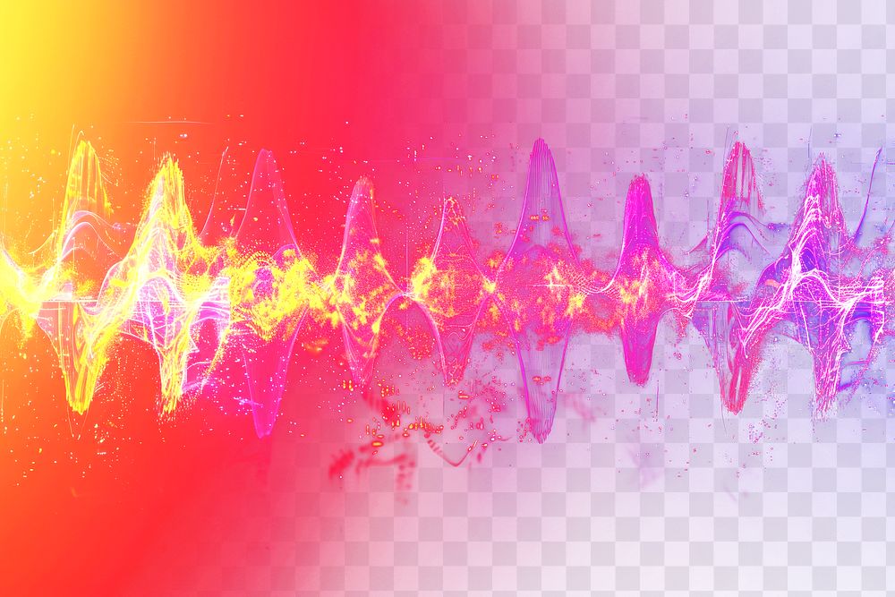 PNG A digital sound wave lights background vibrant.