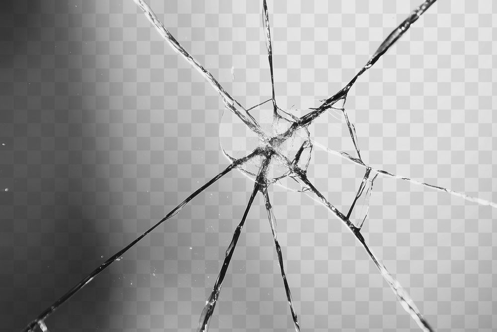 PNG Cracked glass cracked cracked glass shattered.