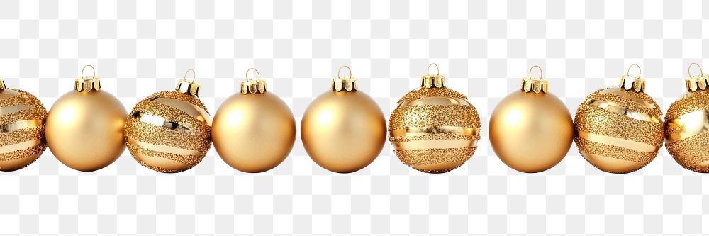 PNG Christmas gold ornament border ornaments accessories celebration.