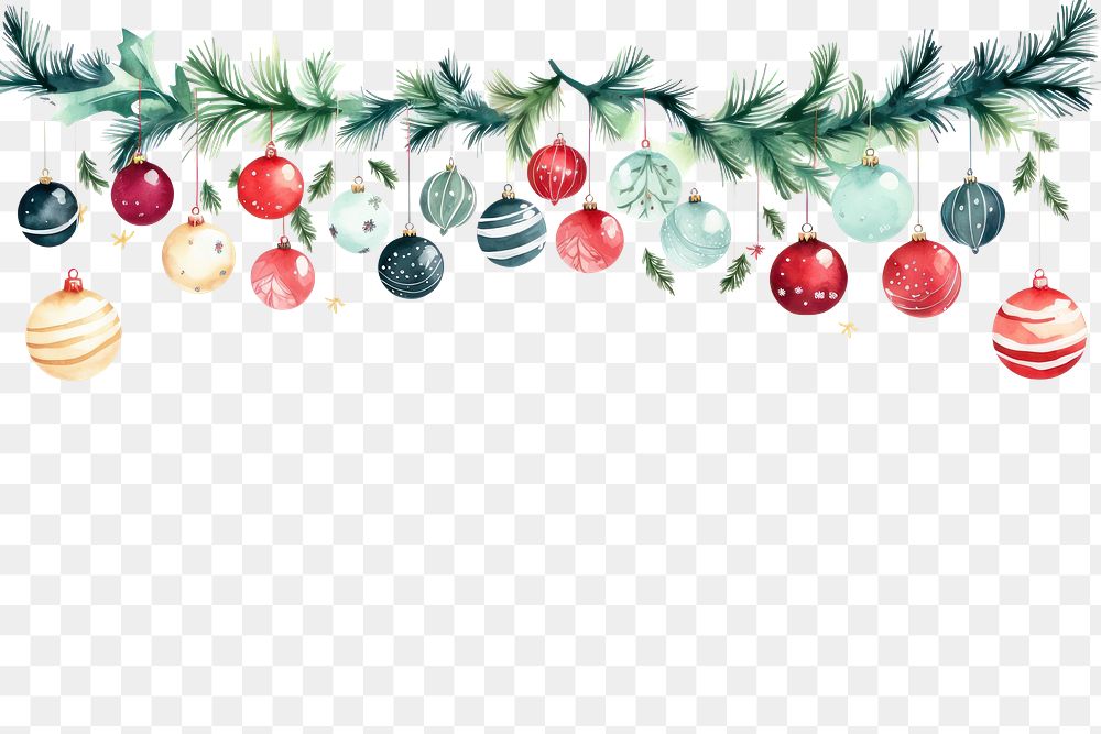 PNG Christmas balls celebration illustration accessories.