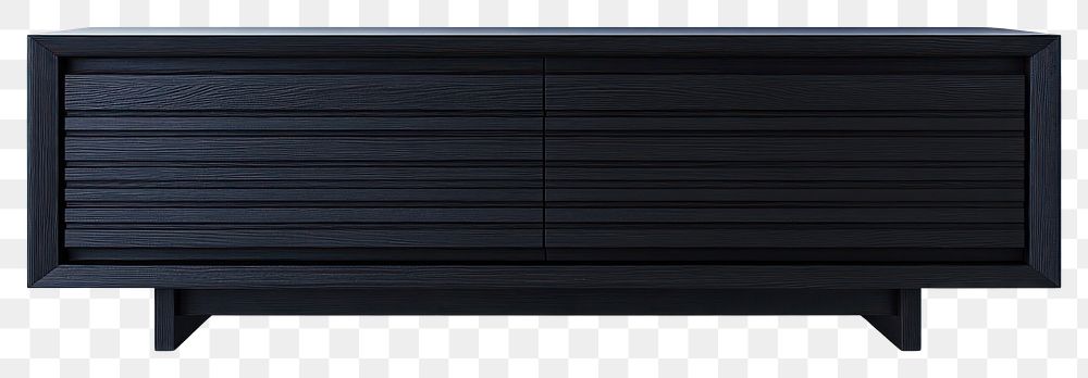 PNG Black long modern cabinet furniture sideboard dresser.