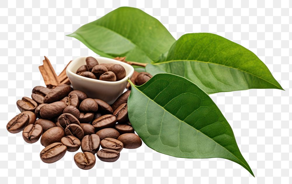 PNG Coffee leaves plant white background ingredient. 