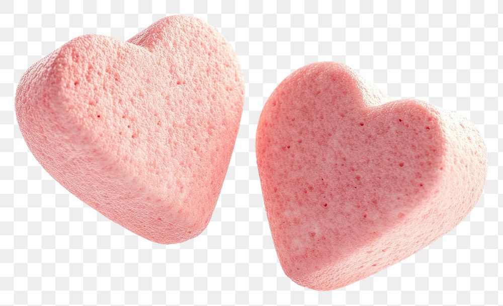 PNG Two light pink heart marshmallows background floating floating marshmallows.