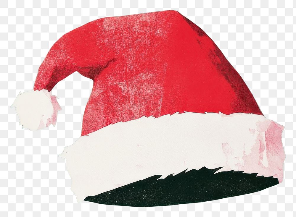 PNG Pink Santa Hat illustration christmas green.