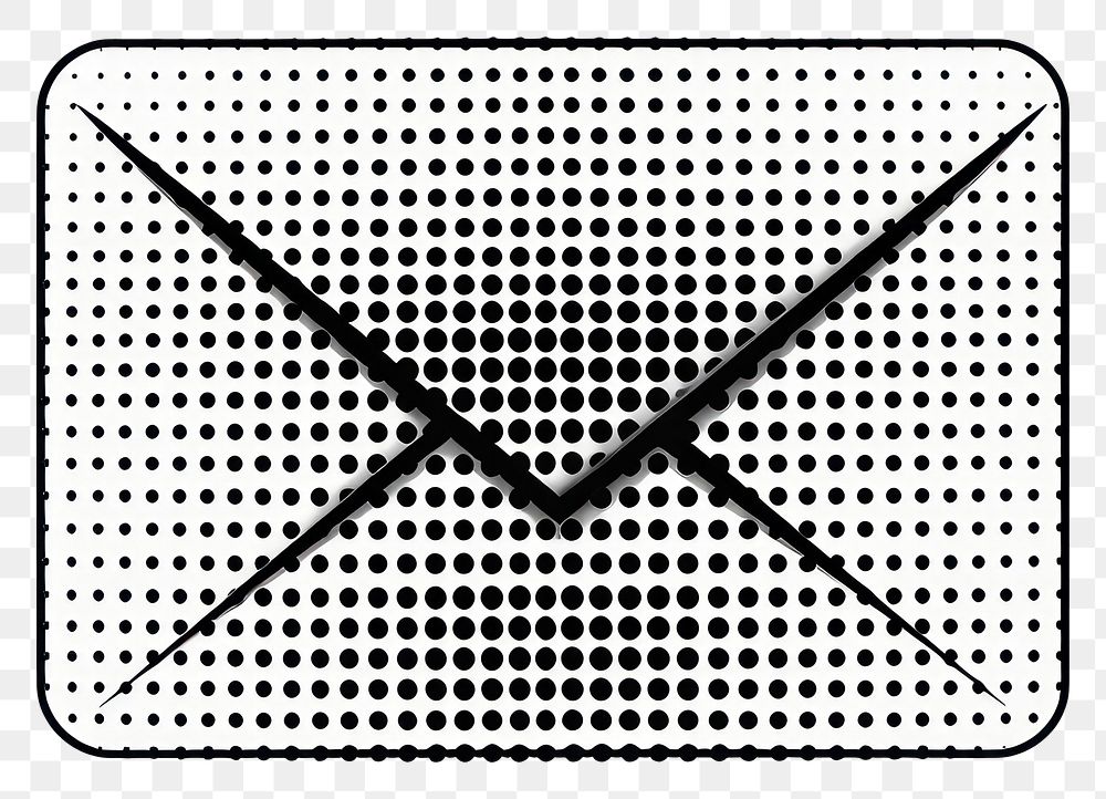 PNG Envelope halftone black white.