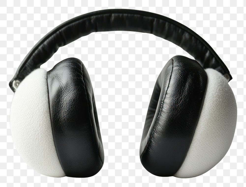 PNG Sail earmuffs for kids headphones black white.