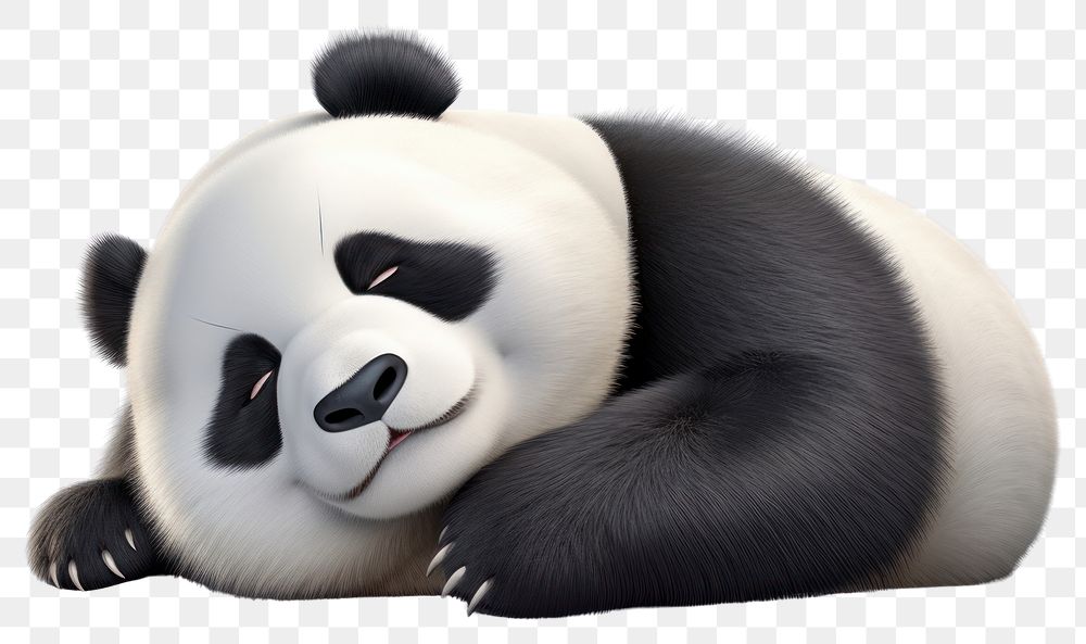 PNG Panda wildlife cartoon mammal. 