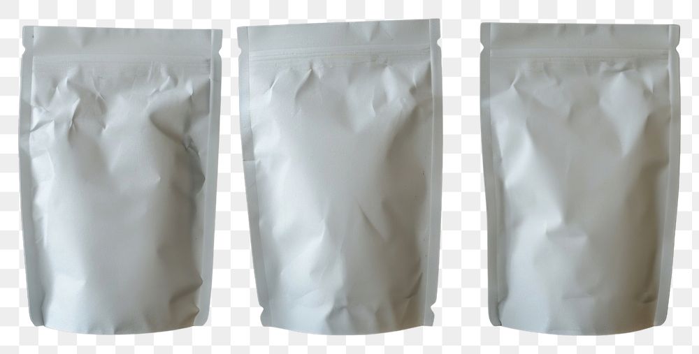 PNG Paper pouchs mockup food powder.