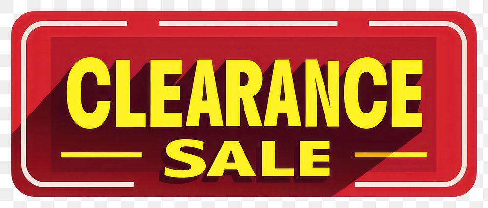 PNG Clearance sale banner sign clearance yellow.